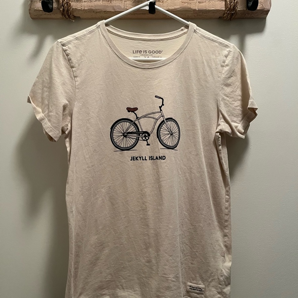 Life Is Good Crusher-Lite Crewneck Tee - Cream